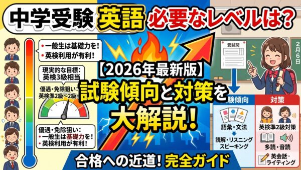 中学受験で必要な英語レベルとは？試験傾向と対策を解説