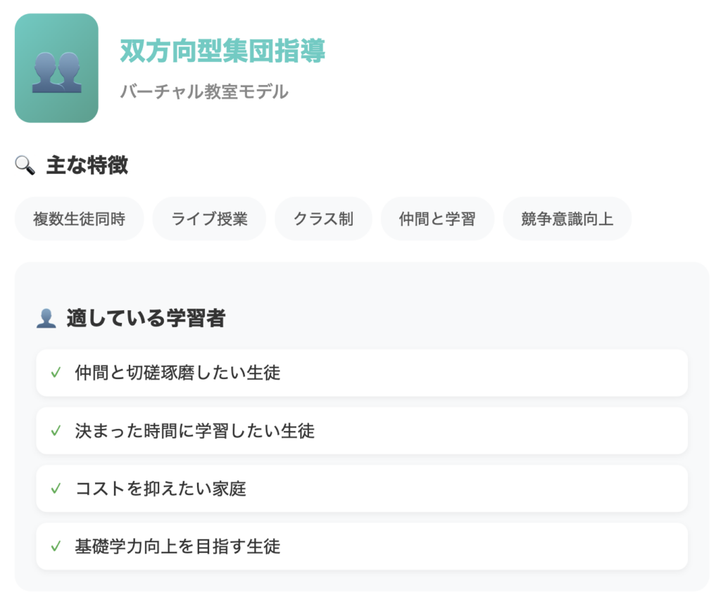 バーチャル教室モデル