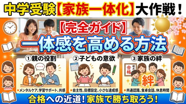 中学受験で家族の一体感を高める完全ガイド