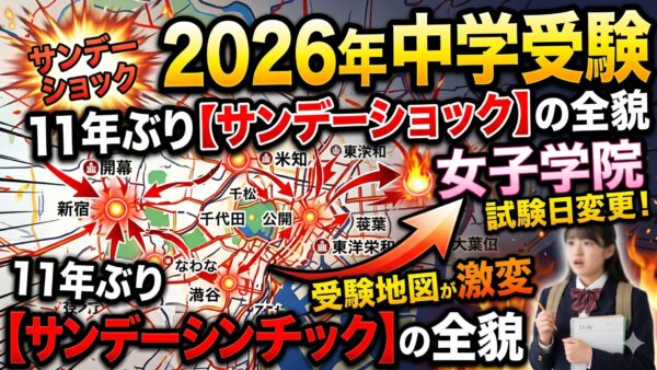【2026年中学受験】11年ぶりサンデーショックの全貌｜女子学院の試験日変更で受験地図が激変