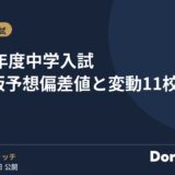 2027年度中学入試 10月版予想偏差値と変動11校