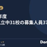 2027年度 埼玉私立中31校の募集人員3723人