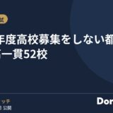 2027年度 高校募集をしない都内私立中高一貫52校